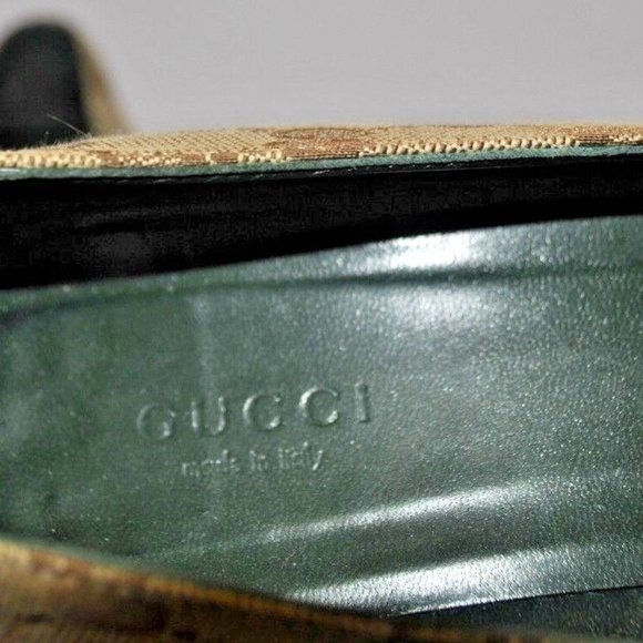 Gucci Horsebit Classic Logo Block Heel Pump Size 8 8B Preowned - Picture 7 of 9